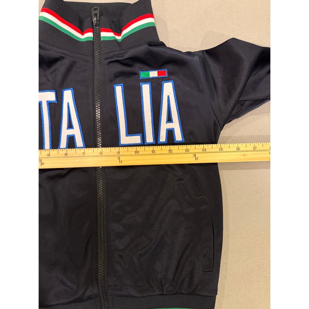 Infinity Italia Italy Youth Track Jacket Size 7/8 Black Embroidered - Picture 5 of 6